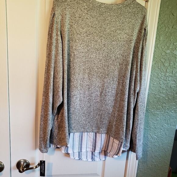 NEW, ZAC and Rachel, layered statement hem, super soft long sleeve top 2X 3X - Picture 2 of 9